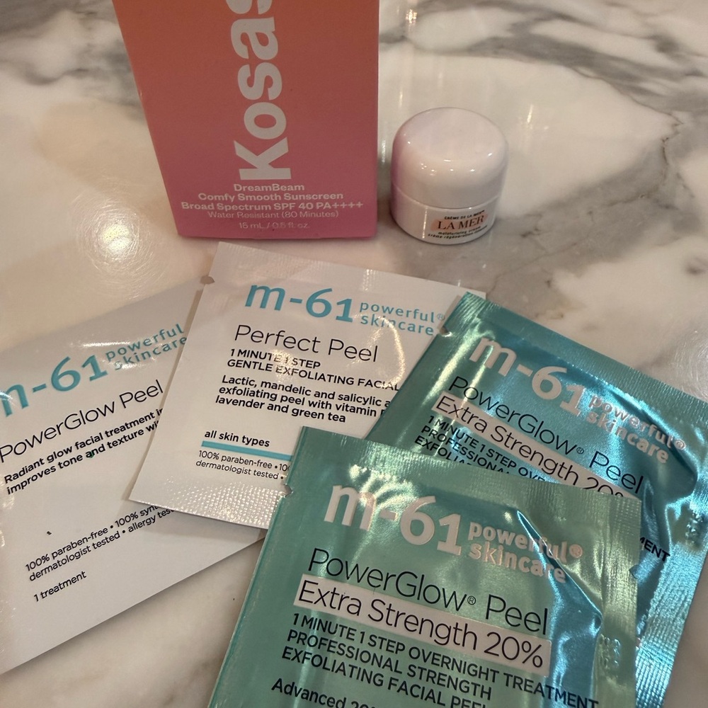 Kosas DreamBeam Sunscreen with M-61 PowerGlow Peel Set